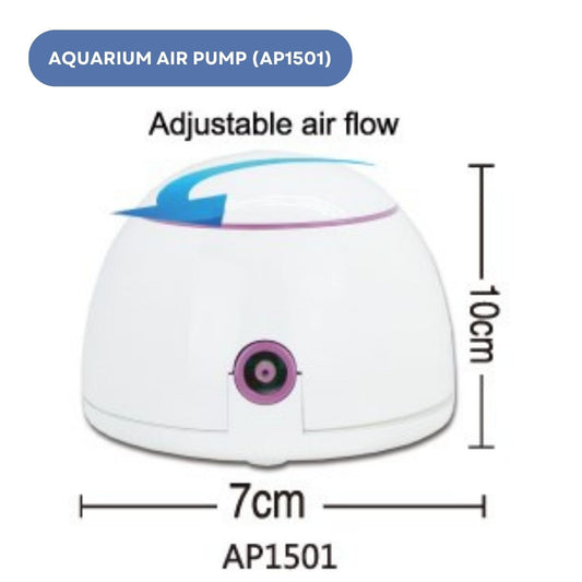 Dophin AP1501 Air Pump for Aquarium | Single Outlet | Output: 1.6L/min | Suitable for Fish Tank Size 40-80L | (Original from Tunai Store)