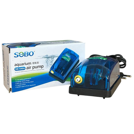 S0B0 SB-548A Air Pump for Aquarium Fish Tank | Minimal Noise Output and Vibration | Adjustable Flow Rate | Single Outlet | Power 3W | F.Max: 3.5L/min | Original from Tunai Store