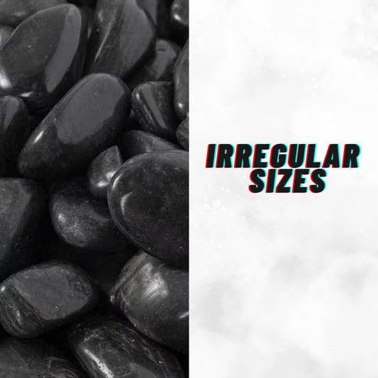 TUNAI Pebble Stones Substrate for Fish Tank, Aquarium, Terrarium, Paludarium (1KG) for Office and Home Decor, Plants and Other Purpose (Black Only, Standard)