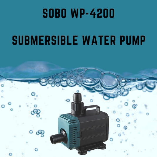 S0B0 WP-4200 Submersible Water Pump for Aquarium Fish Tank | Energy Saving & Environmental Friendly | for Marine and Fresh Water Aquariums | Power: 55W | F.Max: 3000L/H | Original from Tunai Store