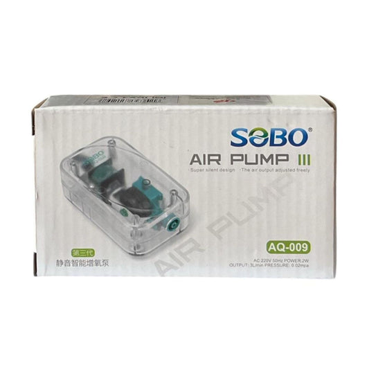 S0B0 AQ-009 Air Pump for Aquarium Fish Tank | Single Outlet | Output: 3L/min | (Original from Tunai Store)