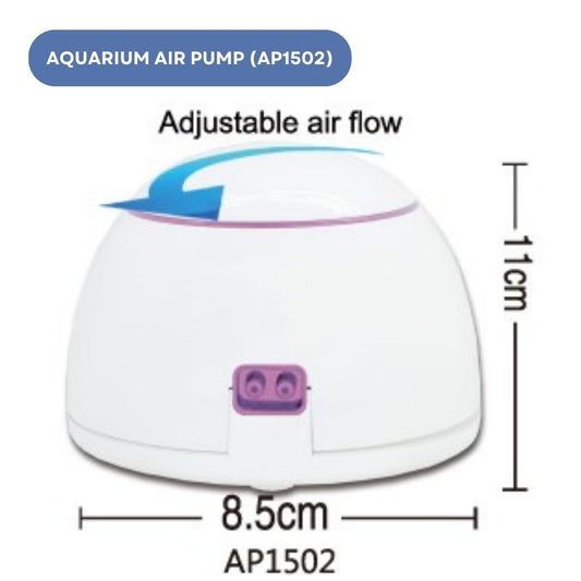 Dophin AP1502 Air Pump for Aquarium | Double Outlet | Output: 2L/min | Suitable for Fish Tank Size 120-200L | (Original from Tunai Store)