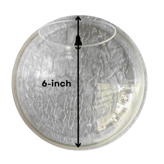 Wall Mount 6-inch White Round Shape Fish Bowl – Without Stand | Modern Aquarium for Home, Office & Café Décor | Compact and Space Saving Design | Elegant Fish Tank & Plant Terrarium