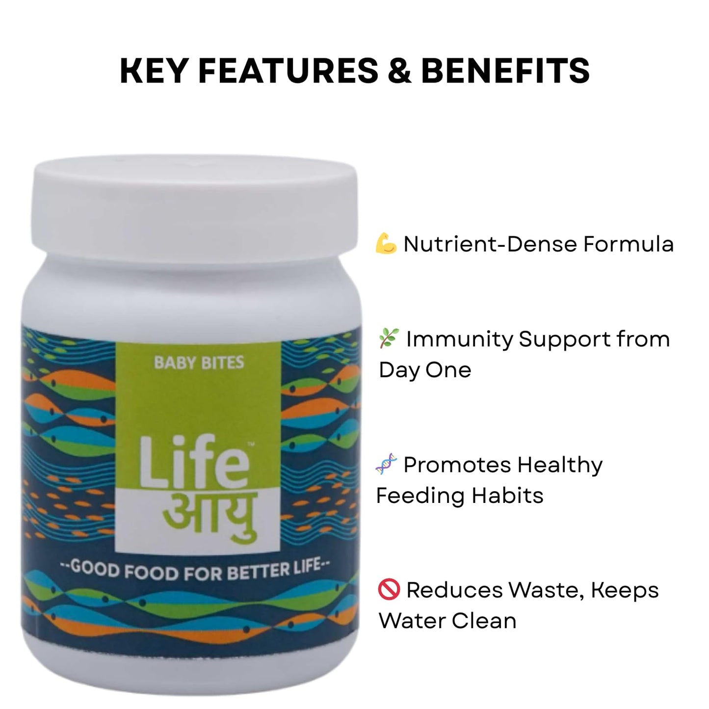 Life AAYU Baby Bites Fish Food | Superfood for Fry & Baby Fish Growth | (30 GMS)