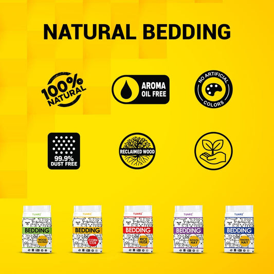 Tunai Natural Wood Shaving Bedding for Rabbit, Guinea Pig, Gerbil, Hamster, Chinchilla, Rat, White Mice, Lab Rat, White Rat, Mouse, Birds, Snake, Turtle, and Other Reptiles, 1KG