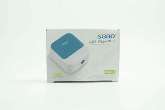 Super Silent AIR Pump|SOBO|AQ-003 Air Pump III, Aquarium Oxygen Pump, 3W Power
