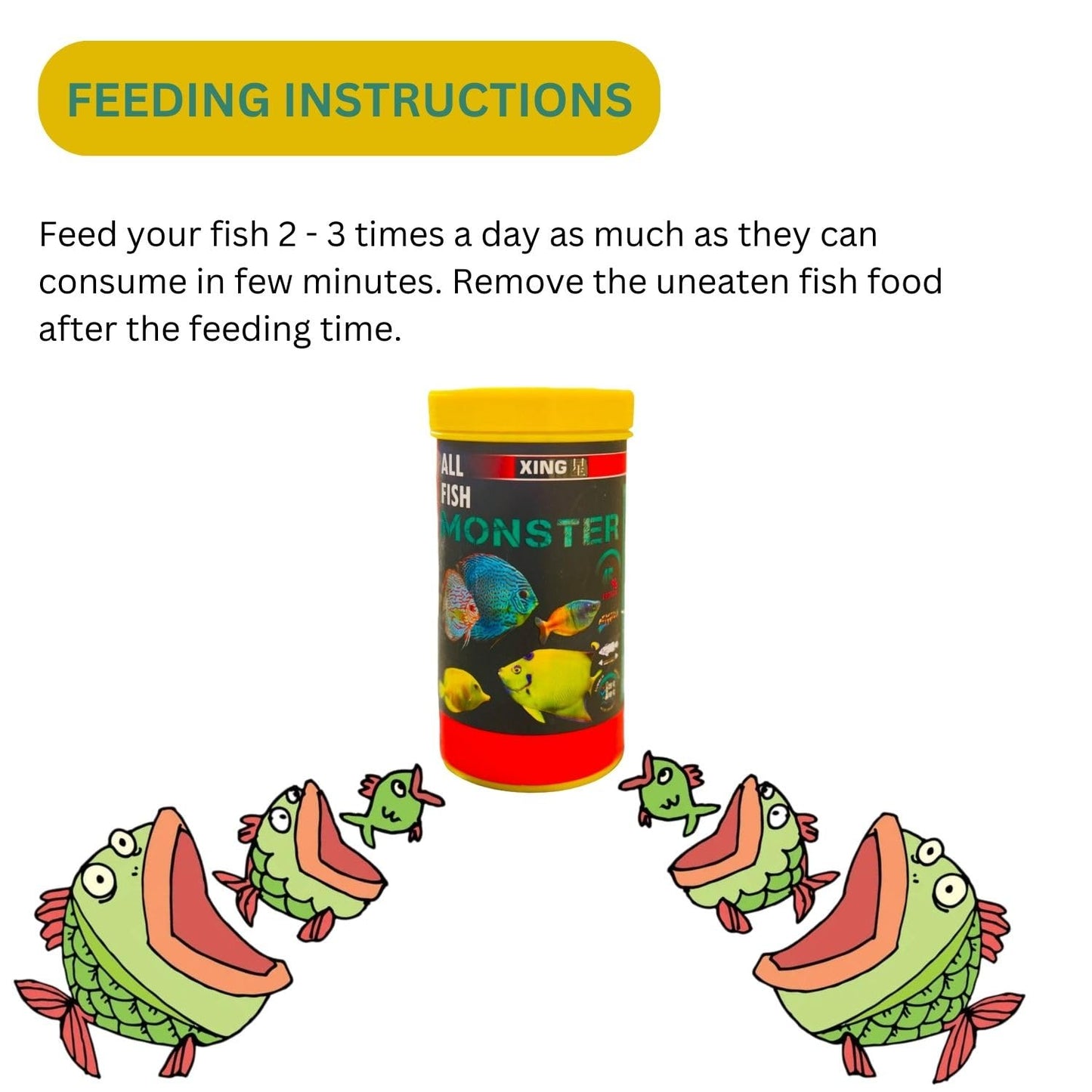 SF+ XING All Fish Monster Fish Food Fish Meal for All Adult Fishes | Originally from TUNAI Store (110gms, Pellets)