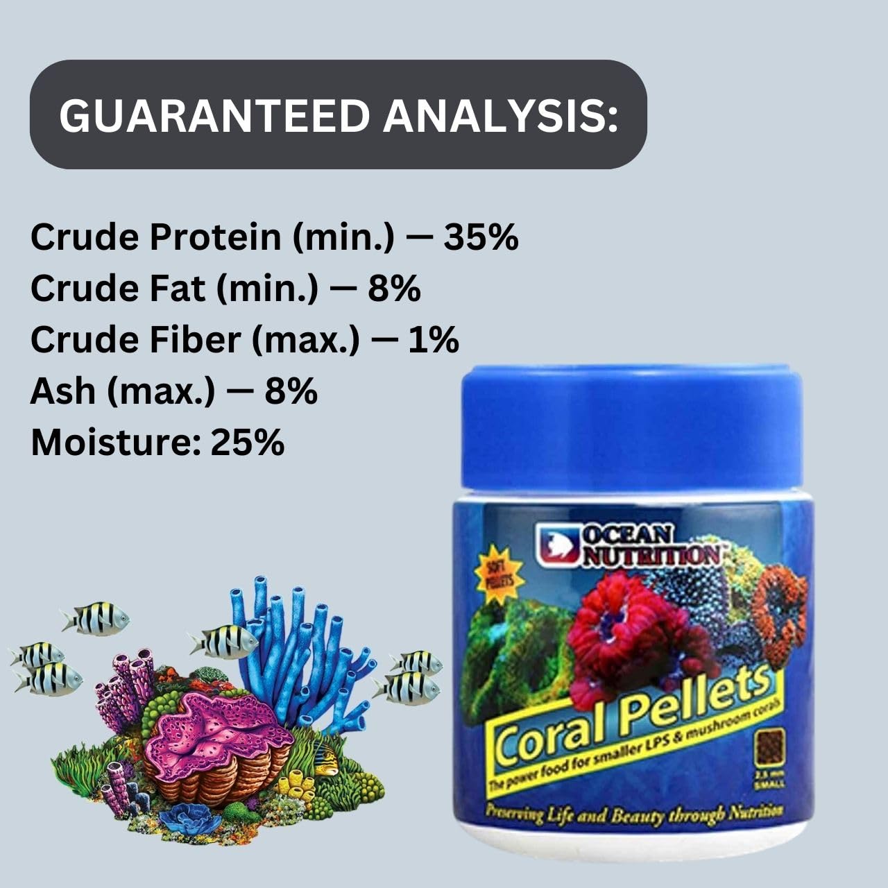 ON+ Coral Pellets (Original from Tunai Store) | The Power Food for Smaller LPS and Mushroom Corals (100gms, Small Pellets)