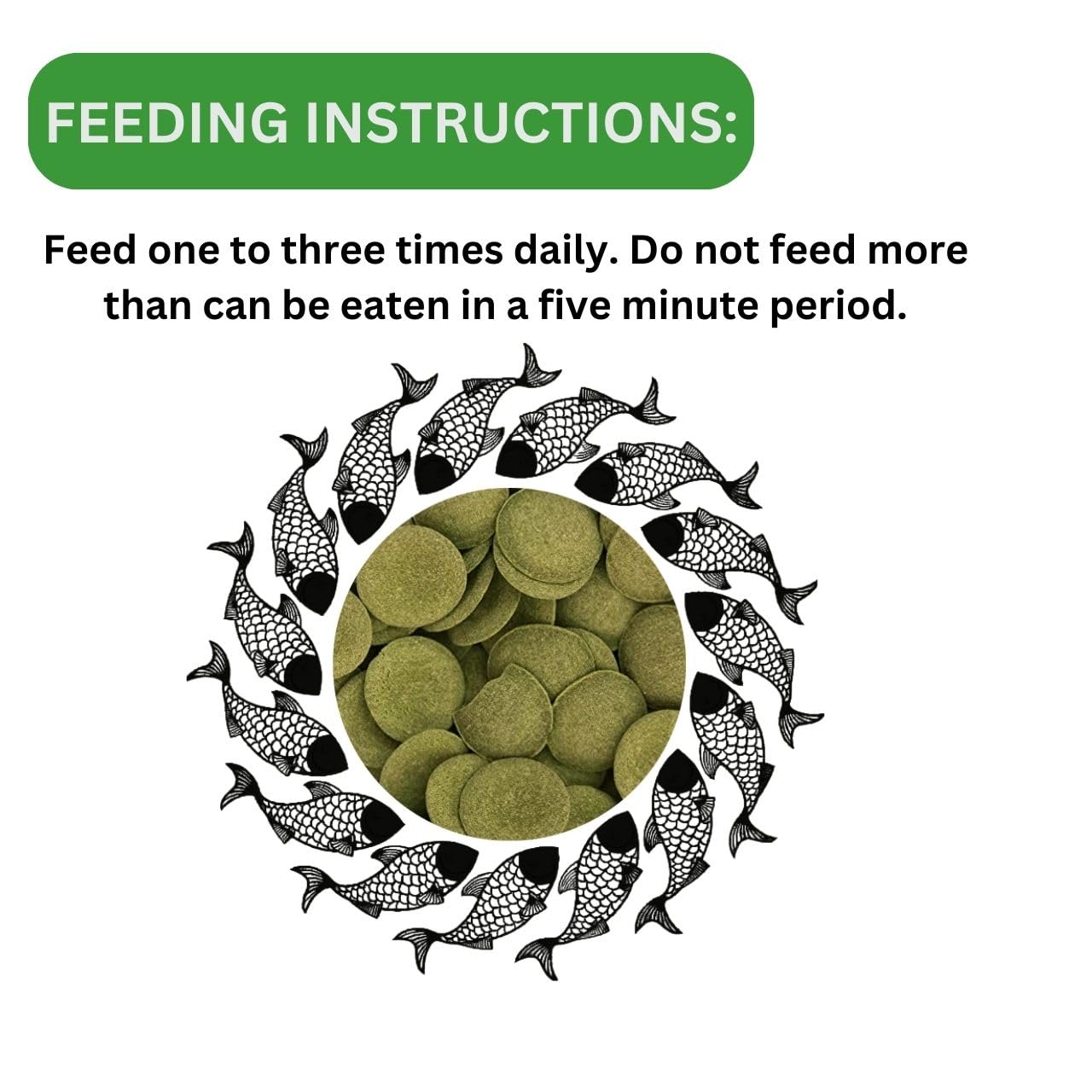 ON+ Algae Wafers Fish Food (Original from Tunai Store) | Sinking Wafers for Herbivorous Bottom Feeders (75gms, Sinking Pellets)