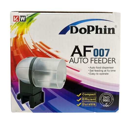 Dophin AF007 Auto Feeder for Aquarium Fish Tank | Auto Food Dispenser | Suitable for Pellets, Flakes or Freeze Dried Treats | (Original from Tunai Store)