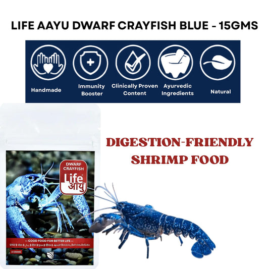 Life AAYU Dwarf Crayfish Blue Food | Breeding and Growth | Handmade Ayurvedic Formula (15 GMS)