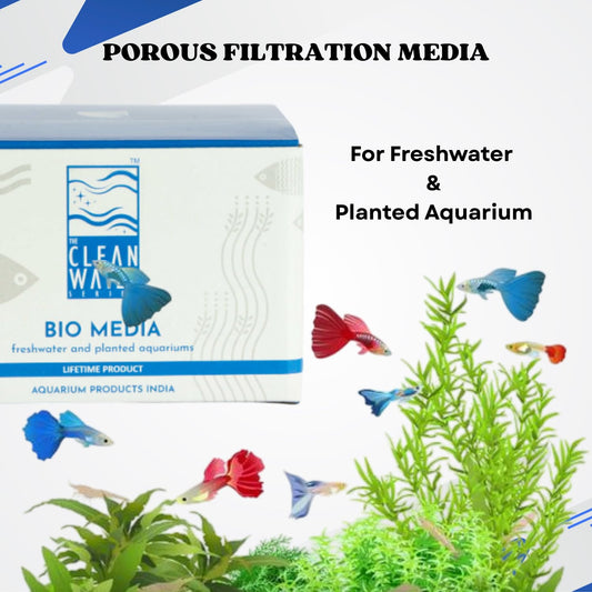 The Clean Water Series BIO Media for Aquarium | Designed for Recreating The Water Purification System (250gms/500ml)
