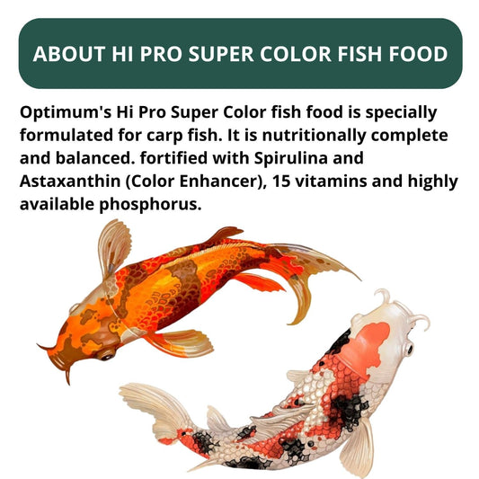 Optimum HI PRO Super Color Specialist Koi Fish Food (Original from TUNAI Store) 1.5 Kg | Suitable for All Koi, Carp and Pond Fish Varieties | for Better Colour & Growth