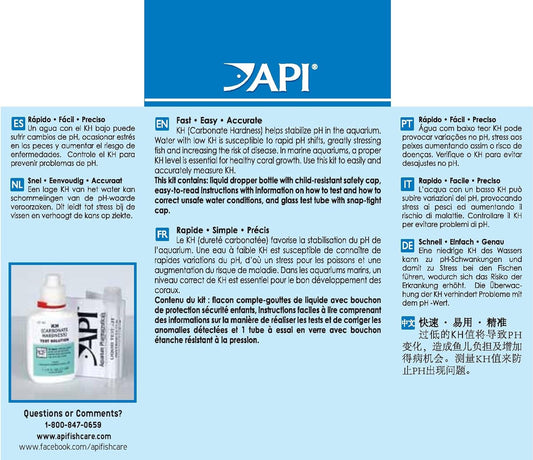 API CARBONATE HARDNESS TEST KIT Aquarium Water Test Kit