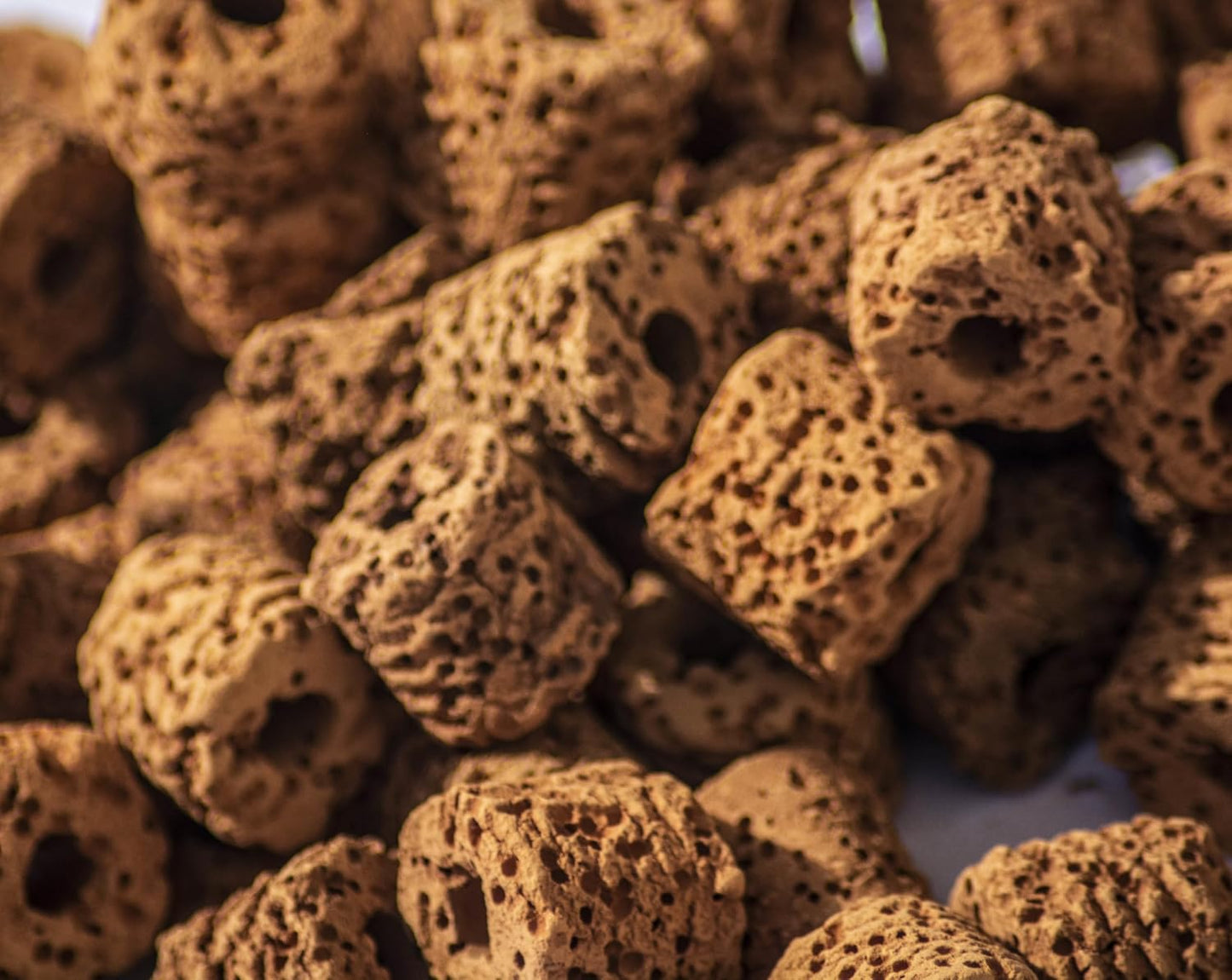 TUNAI Red Ceramic Bio Media Rings for Aquarium | 500g | Can be Used in Both Fresh and Sea Water