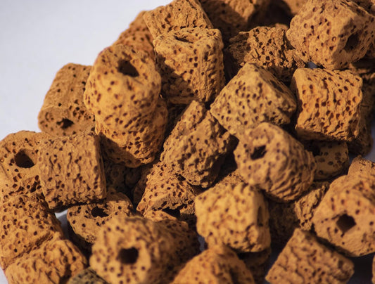 TUNAI Red Ceramic Bio Media Rings for Aquarium | 500g | Can be Used in Both Fresh and Sea Water