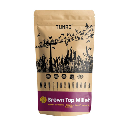 Tunai Brown Top Millets Bird Feed | 450g | Perfect Energy Booster Bird Food for Canaries, Finches, Budgies, Conures, Cockatiels, Small Conures, Quaker Parrots & Others