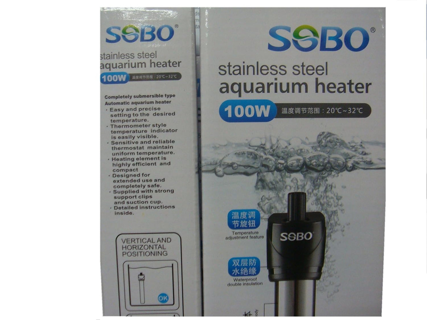 Sobo 100 Watt Steel Aquarium Heater