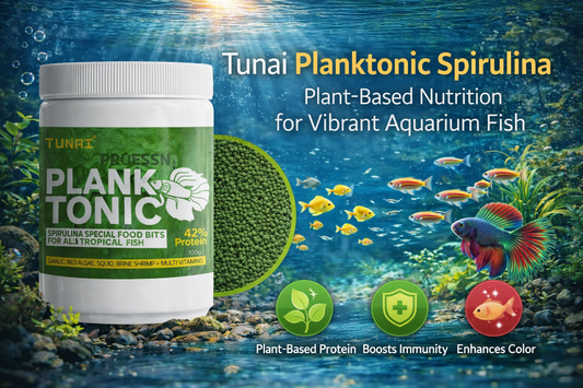 Tunai Planktonic Spirulina Fish Food Bits – Best Fish Food for Vibrant Color, Immunity & Healthy Aquarium Fish