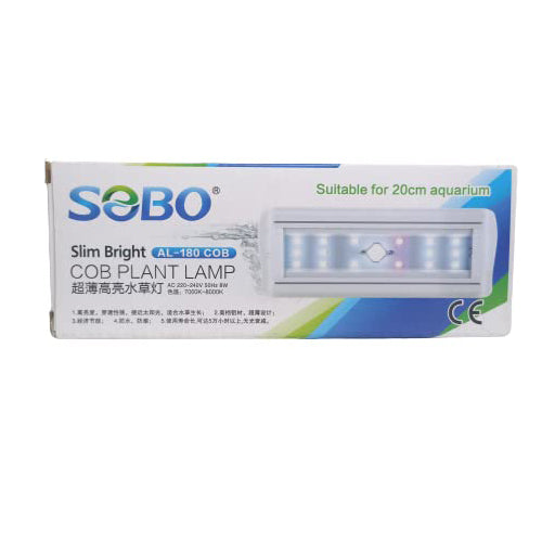 SOBO AL-180 COB Slim Bright Light for Planted Aquarium (Suitable for 20-30CM Aquarium Fish Tanks) | 8Watts Pack of 1