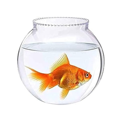 Glass Fish Bowl with Neck Collar, Suitable for Small Fish, Plants | Fish Tank Choice for Office & Home Decor | 4-inch