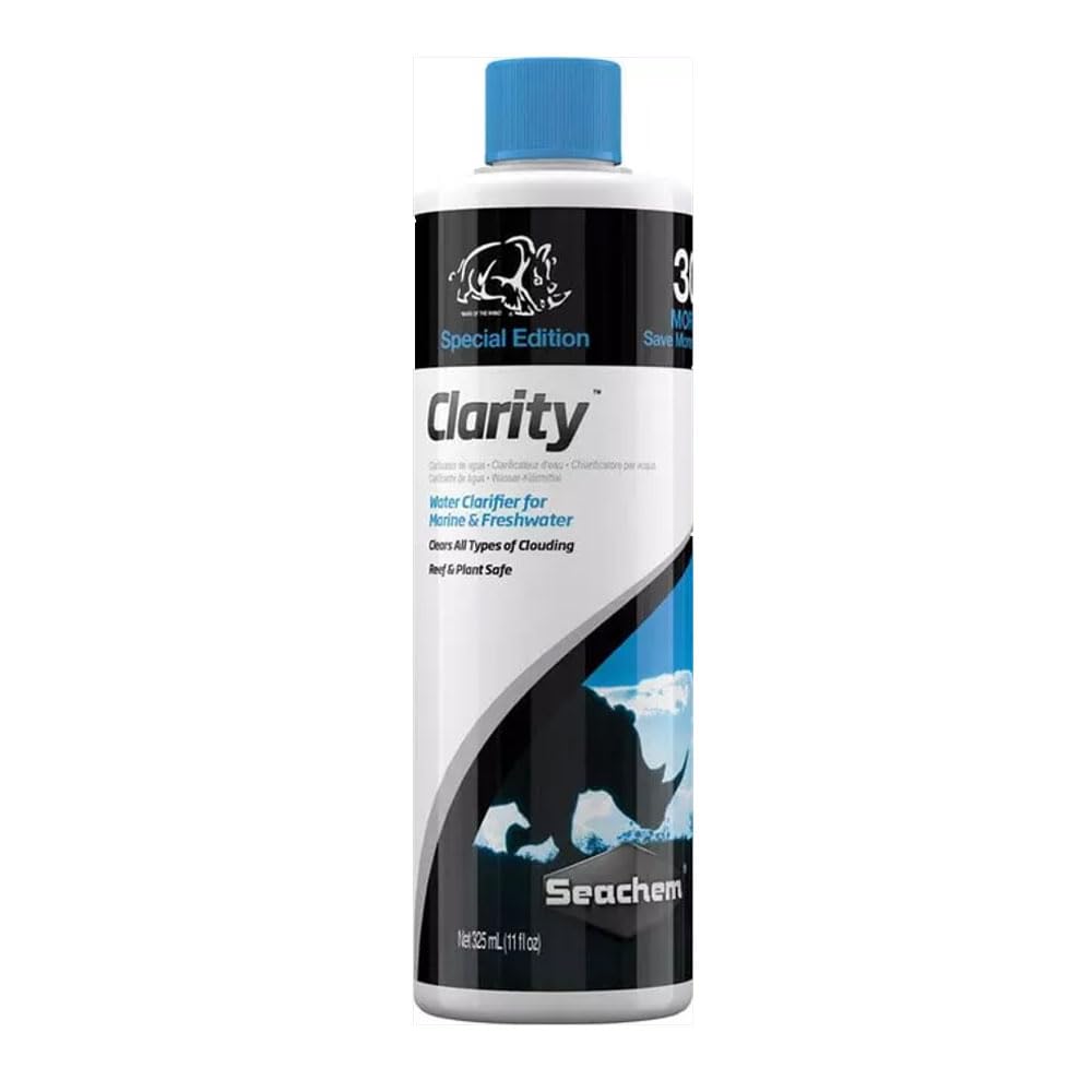 Seachem Clarity Water Clarifier for Freshwater & Marine Aquarium 30% Extra 325ml