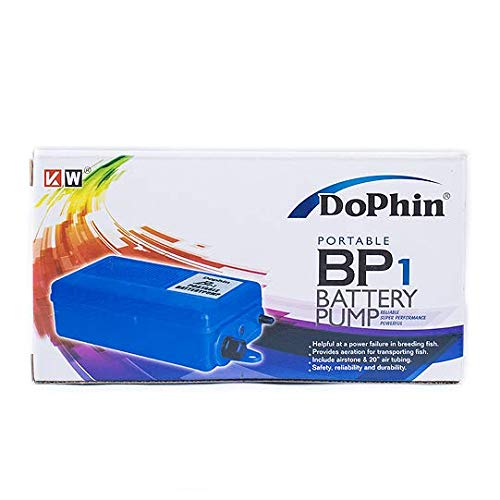 Dophin BP1 Portable Battery Pump for Aquarium Fish Tank | Safety, Reliability and Durability | Output: 400CC/Min | Suitable for Tank Size 30-60L