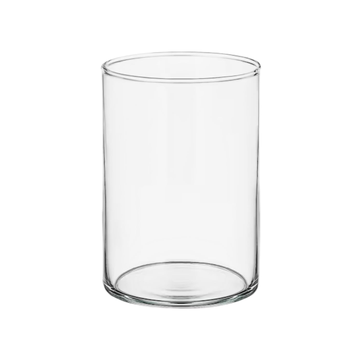 TUNAI 6-inch Cylindrical Fish Bowl for Small Fish, Plants | Optimum Fish Tank Choice for Office & Home Decor (White, Small)