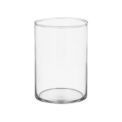 TUNAI 6-inch Cylindrical Fish Bowl for Small Fish, Plants | Optimum Fish Tank Choice for Office & Home Decor (White, Small)