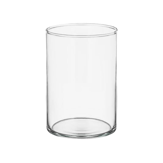 TUNAI 6-inch Cylindrical Fish Bowl for Small Fish, Plants | Optimum Fish Tank Choice for Office & Home Decor (White, Small)