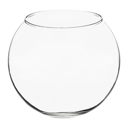 Transparent 4-inch Fish Bowl with Out Neck Collar, Suitable for Small Fish, Plants | Optimum Fish Tank Choice for Office & Home Decor