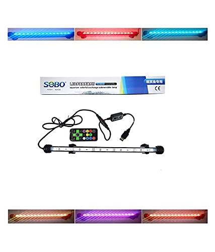 Sobo T4-380AN Aquarium Colourful Submersible LED Lamp and Remote