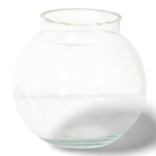 TUNAI 4-Inch Glass Fish Bowl with Neck Collar, Suitable for Small Fish, Plants | Optimum Fish Tank Choice for Office & Home Decor