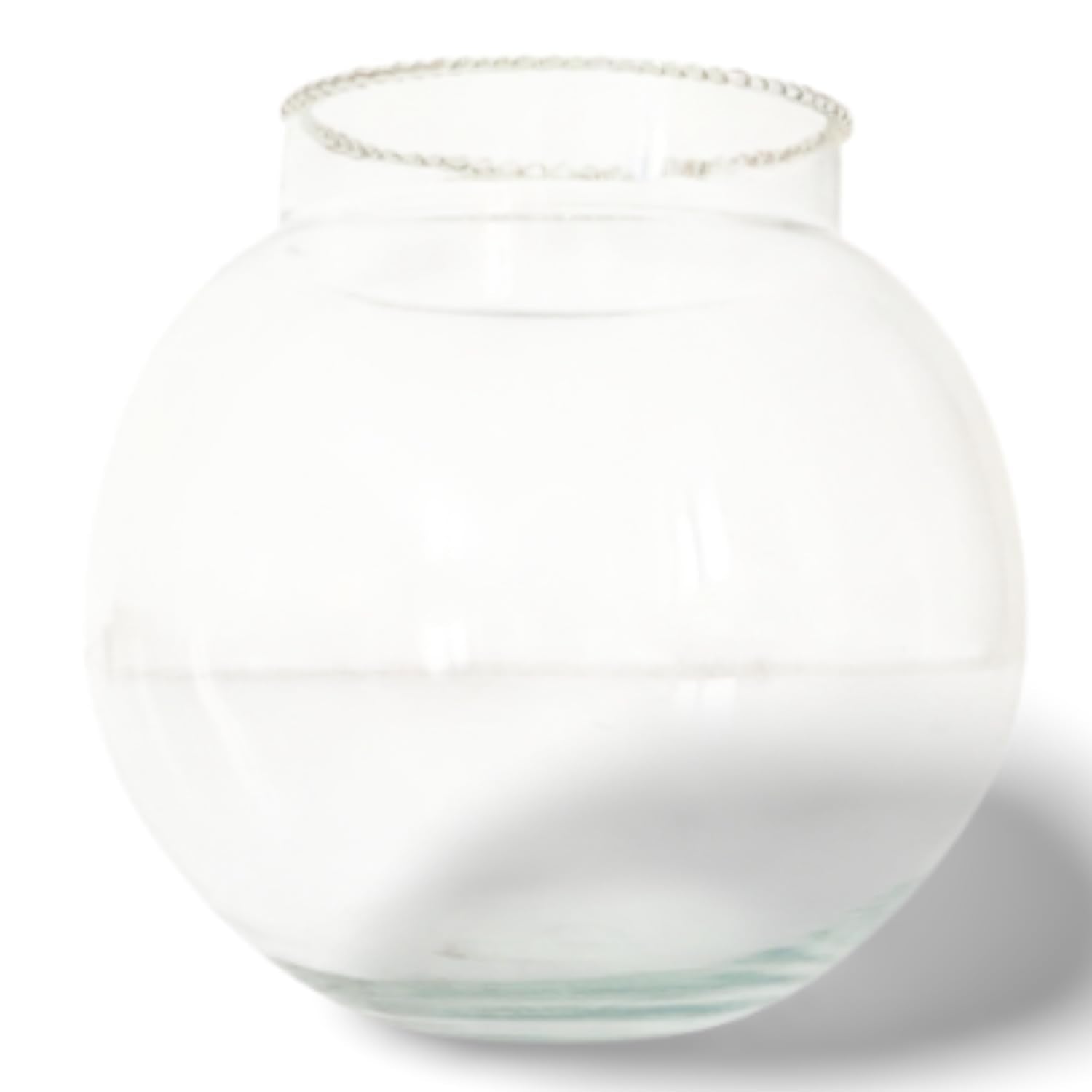 8-inch Glass Fish Bowl with Neck Collar, Suitable for Small Fish, Plants | Optimum Fish Tank Choice for Office & Home Decor