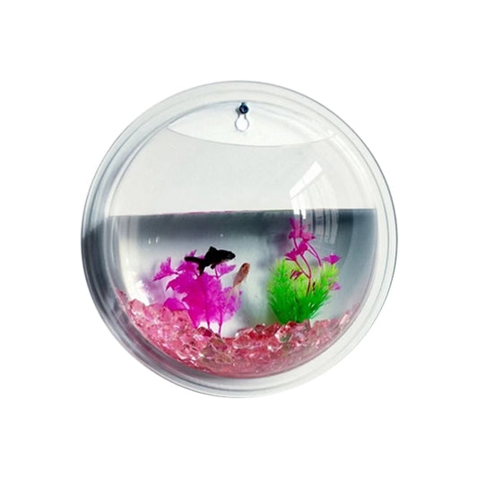 Wall Mount Hanging Acrylic Aquarium Fish Tank | Suitable for Small Fish & Water Plants | Best Fit for Home & Office Spaces | 15-inch