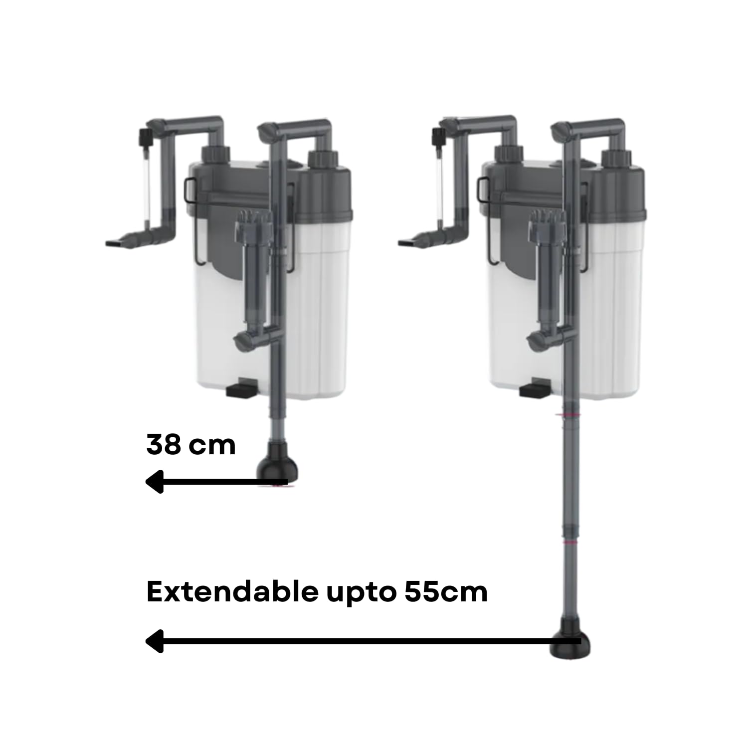 TUNAI S0B0 SF-150F External Hanging Filter for Aquarium Fish Tank | Mechanical, Chemical and Biological Filtration | Power: 4W | F.Max: 260L/H