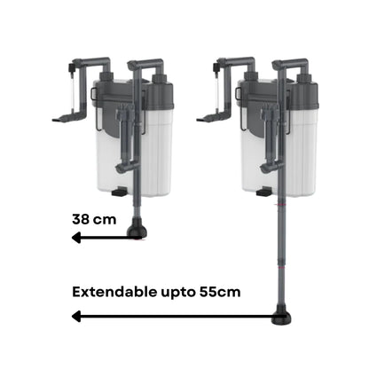 TUNAI S0B0 SF-150F External Hanging Filter for Aquarium Fish Tank | Mechanical, Chemical and Biological Filtration | Power: 4W | F.Max: 260L/H