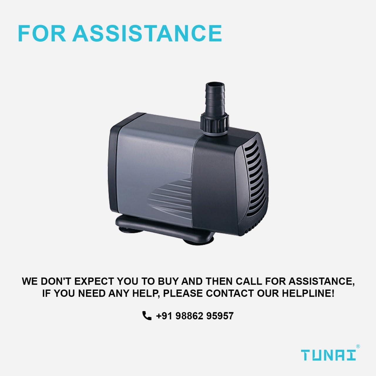 TUNAI AT-103 Submersible Air Pumps for Aquarium Fish Tank (AT-103, Air Pump Only)