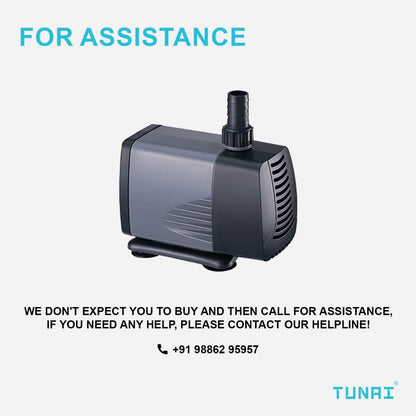 TUNAI AT-103 Submersible Air Pumps for Aquarium Fish Tank (AT-103, Air Pump Only)