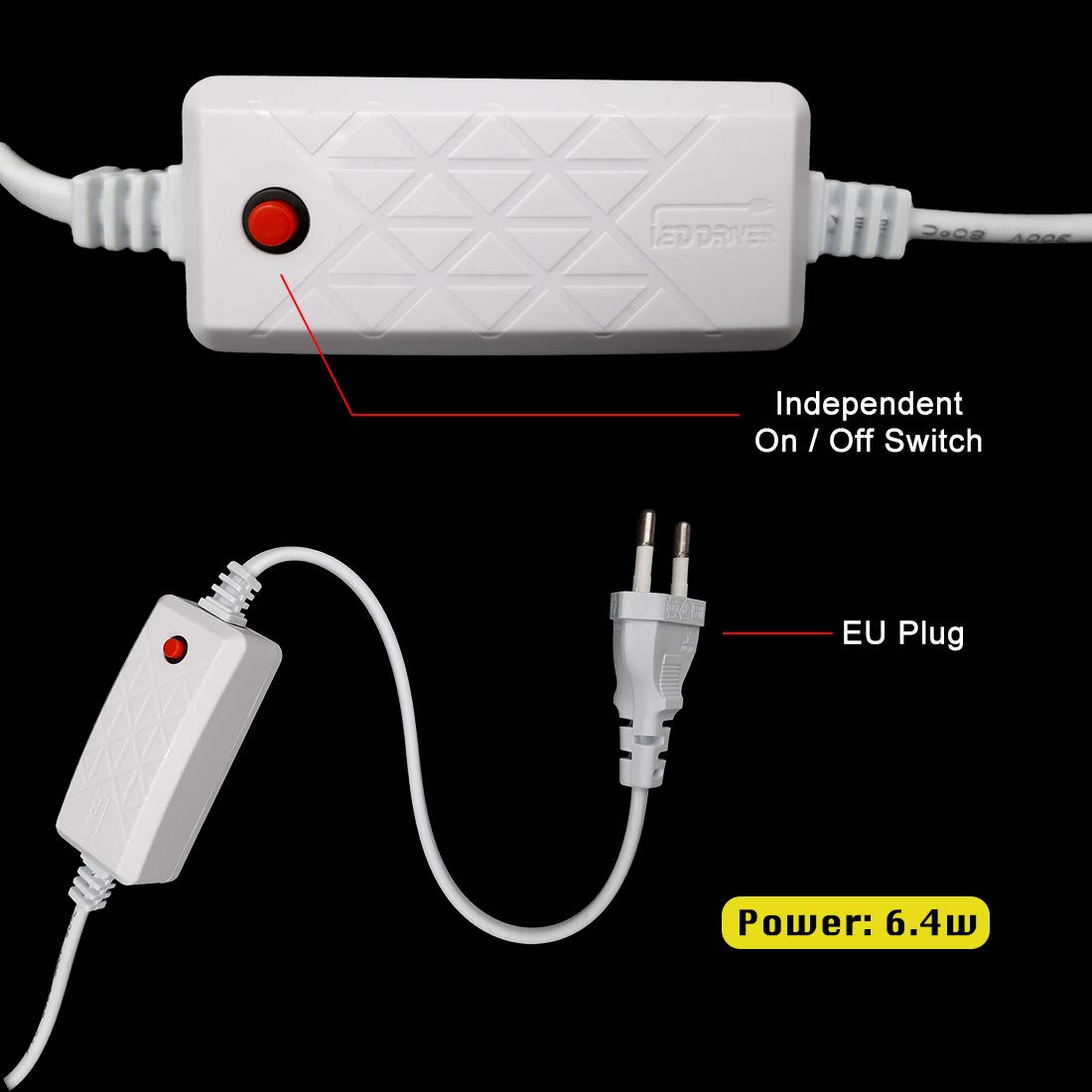 Rs Electrical Aquarium Fish Bowl Clip On Clamp Led Light Lamp For Small Fish Tanks Super Bright Blue White Led - 6.4W Energy Saving By Visual Arrest, Pack of 1