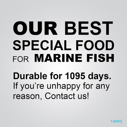 TUNAI BRITAB Stick-On Glass | 42% Protein | 100g | Perfect Marine Fish Food for Clownfish or Nemo, Dory, Angelfish, Butterflyfish, Lionfish, Yellowtail, Stingray & Others