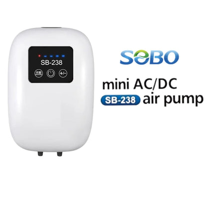 S0B0 SB-238 Air Pump for Aquarium Fish Tank |AC/DC Auto Convert Pump for Aquarium | Output: 2 x 3L/min | (Original from Tunai Store)