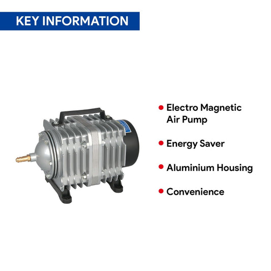 Tunai+ ACO-006 | 80 Watts, 88 Liters Per Minute| Strong Aeration Oxygen Air Pump for Fish Pond, Fish Breeders, Large Size Aquarium in Restaurants, Homes and Malls