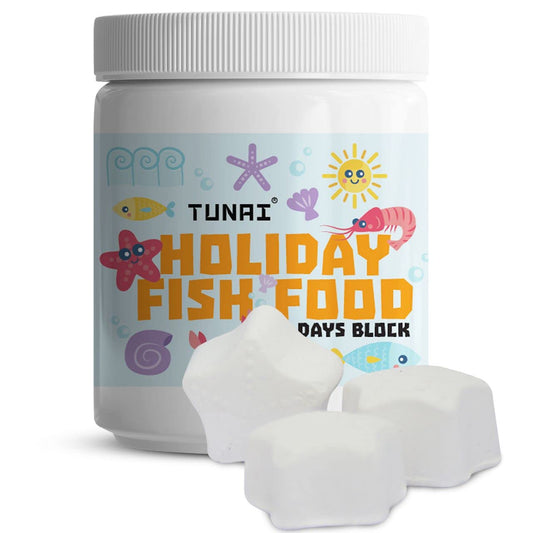 TUNAI Holiday All Life Stages Fish Food | Four Blocks | Fortified with Nutrients Each Block Lasts 4 Days Perfect Vacation Food for All Tropical Fish - 1 Count