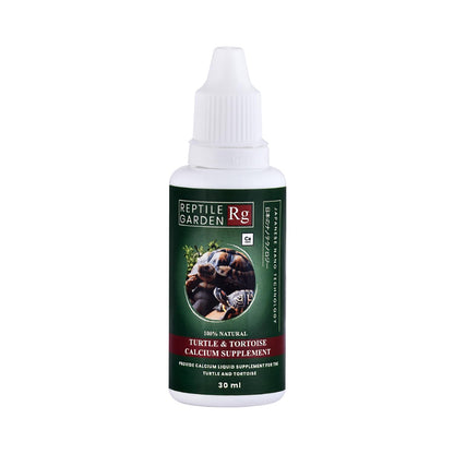 Reptile Garden Turtle & Tortoise Calcium Liquid Supplement | Shell Strength + Immunity + Stress Relief | Supports Immune System, and aids in Overall Vitality (30 ml)