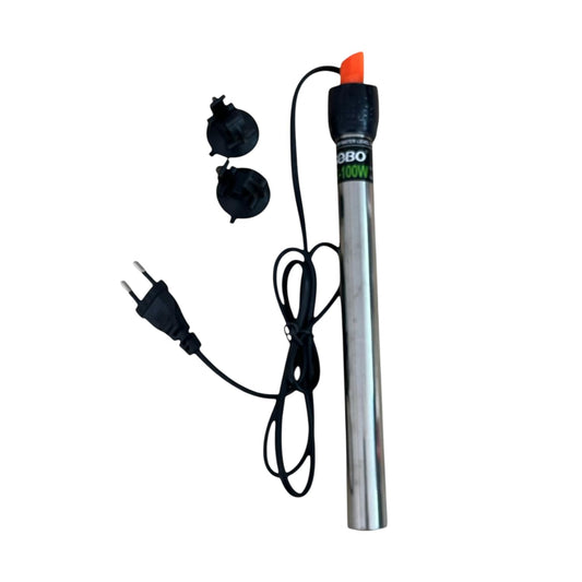 S0B0 HC-100 316 100W Stainless Steel Aquarium Heater| Stainless Steel Tube | Corrosion-Resistance | Fully Submersible | Suitable for 50-100L Aquarium | Original from Tunai Store