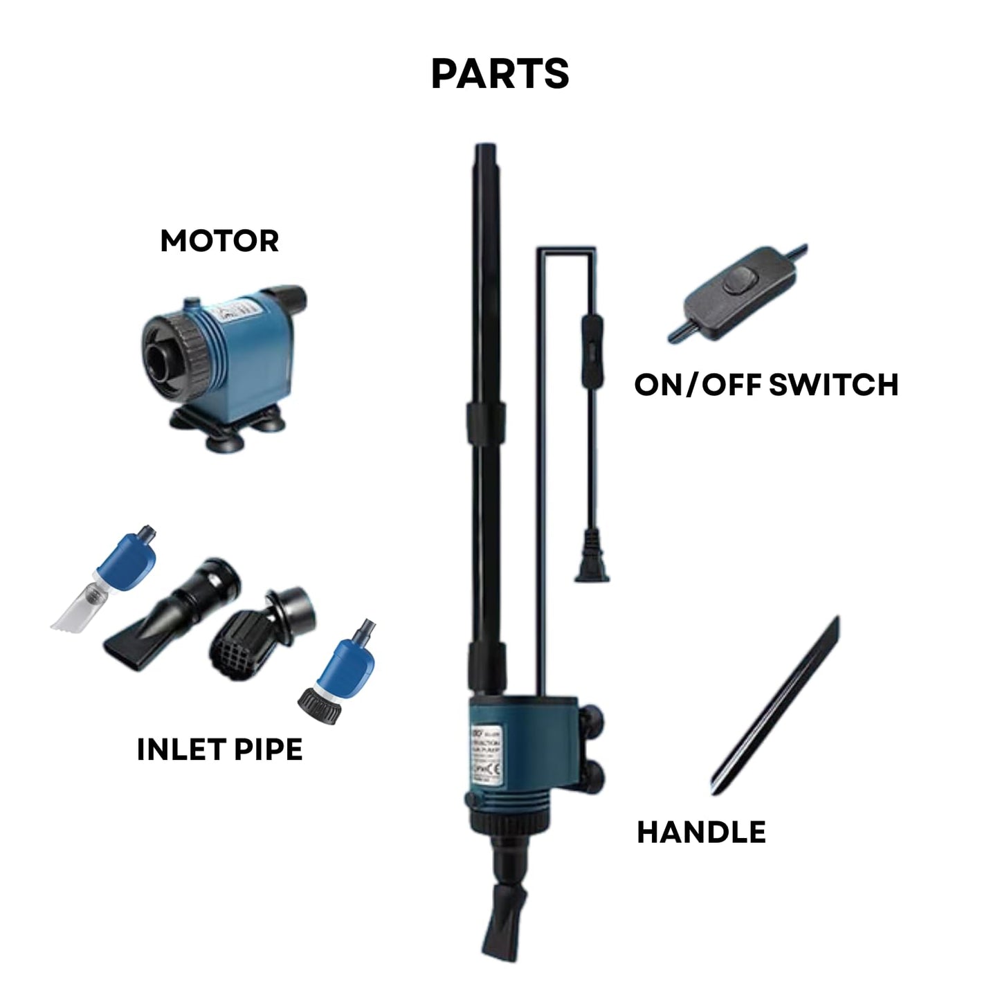 S0B0 BO-058 Multifunction Clean Pump for Aquarium Fish Tank | Change Water | Gravel Cleaner| Fish Waste Remover | Suitable for Various Size Aquariums | (Original from Tunai Store)