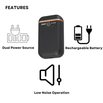 S0B0 A-310 Air Pump for Aquarium Fish Tank | Mini AC/DC Auto Convert Air Pump for Aquarium | Power: 1W | F.Max: 3L/min | Original from Tunai Store