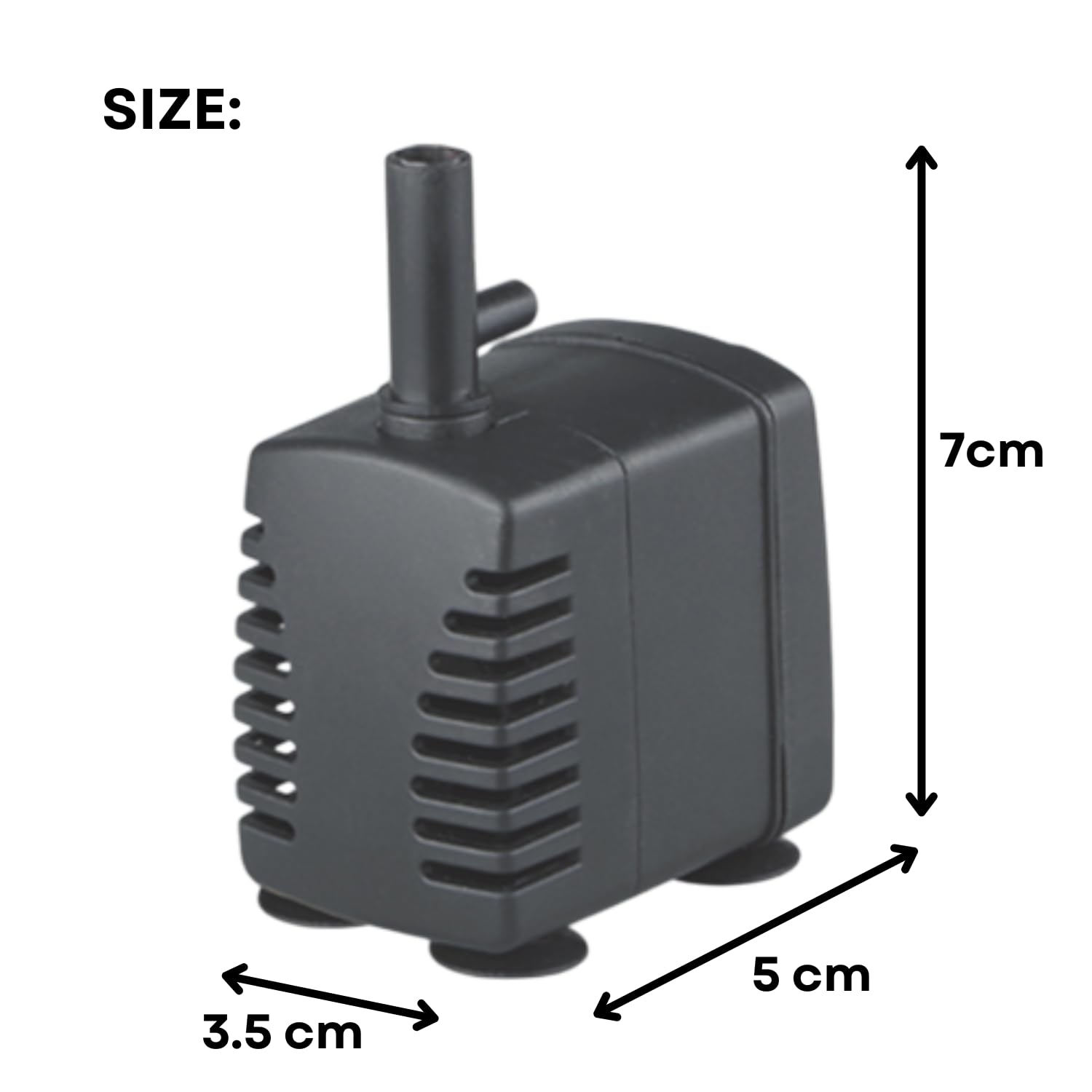 S0B0 WP-280 Submersible Water Pump for Aquarium Fish Tank | Compact Design | Suitable for Freshwater and Saltwater Aquarium | Power: 5W| F.Max: 300L/H | Original from Tunai Store