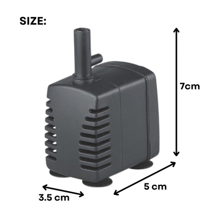 S0B0 WP-280 Submersible Water Pump for Aquarium Fish Tank | Compact Design | Suitable for Freshwater and Saltwater Aquarium | Power: 5W| F.Max: 300L/H | Original from Tunai Store